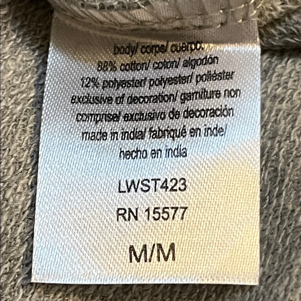 French Connection Loungewear Gray Crewneck Sweatshirt Size M NWT - Picture 9 of 10